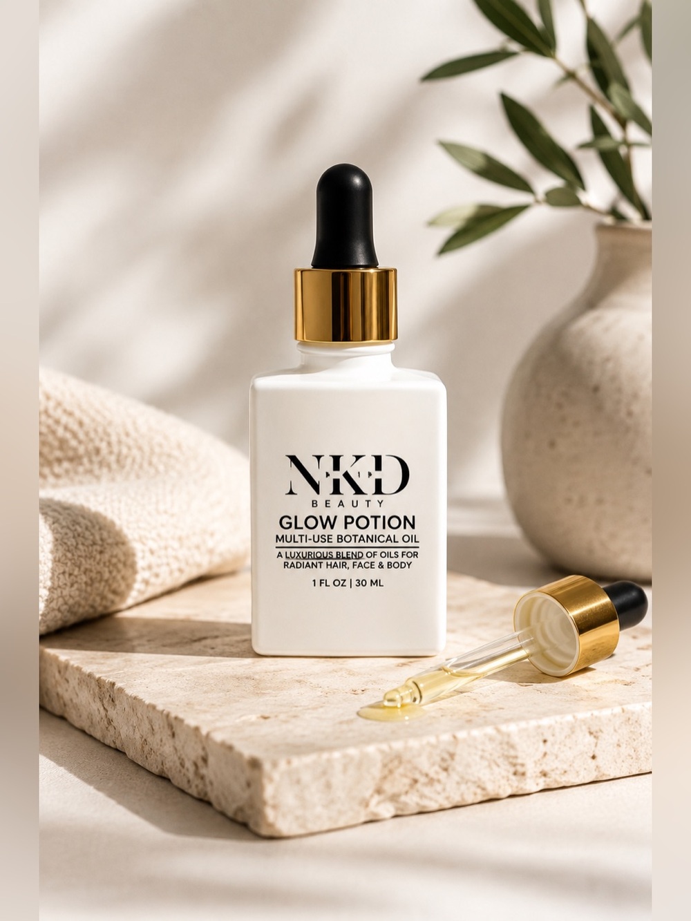NKD Beauty Glow Potion Face & Body Illuminating Oil 1 oz